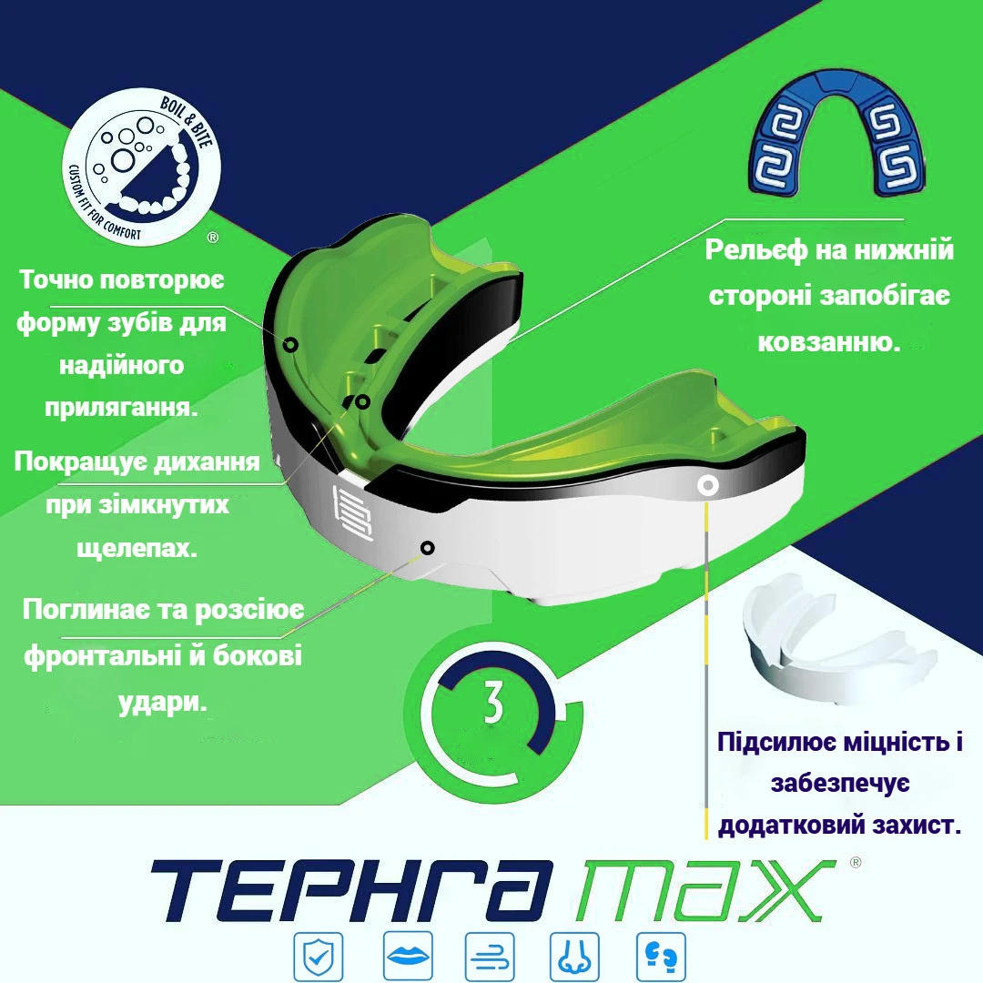 Капа MAKURA Tephra доросла (вік 11+) White/Black/Green (art.6017514130) — фото 3
