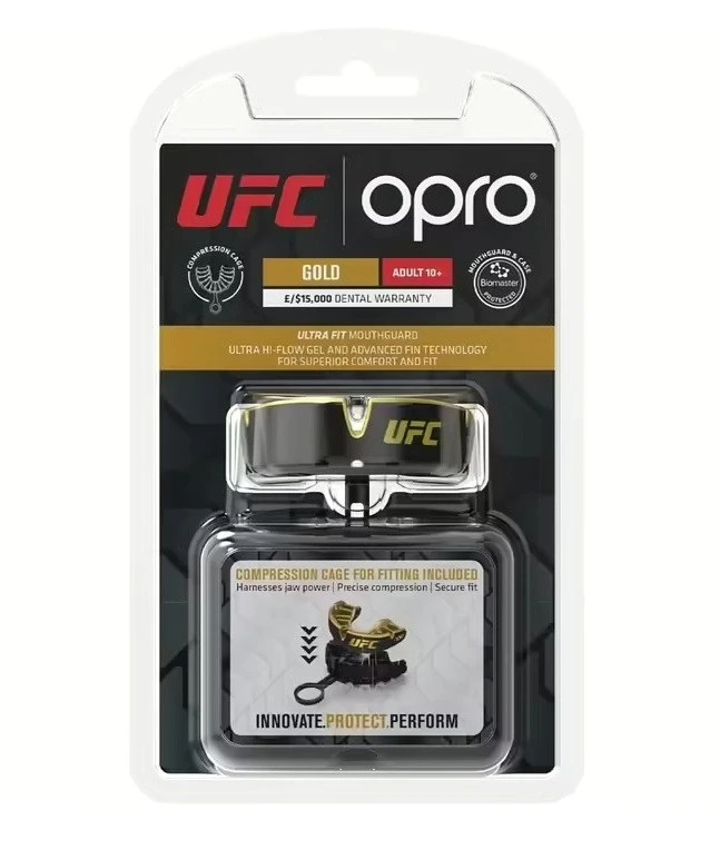 Капа OPRO Gold UFC доросла (вік 11+)  Black/Gold (art.102516001) — фото 9