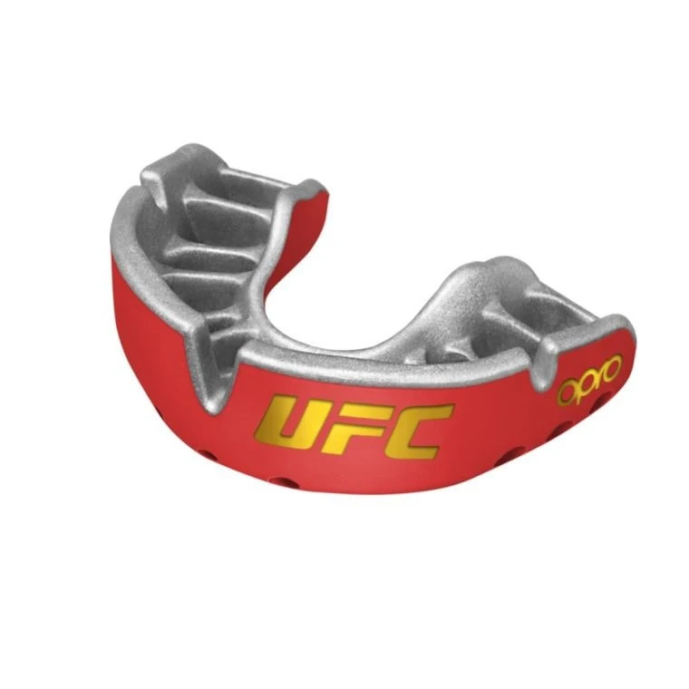 Капа OPRO Gold UFC доросла (вік 11+)  Red/Silver (art.102516002) — фото 6