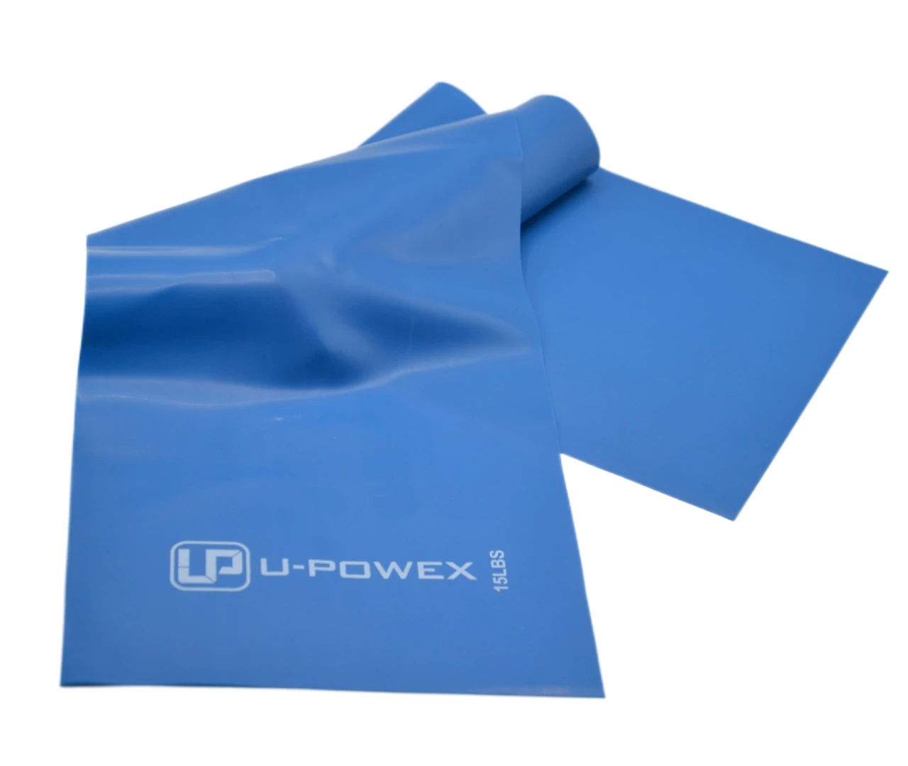 Стрічка-еспандер для фітнесу та реабілітації U-POWEX Fitness band 0.4мм. (6.8 кг) Blue — фото 4
