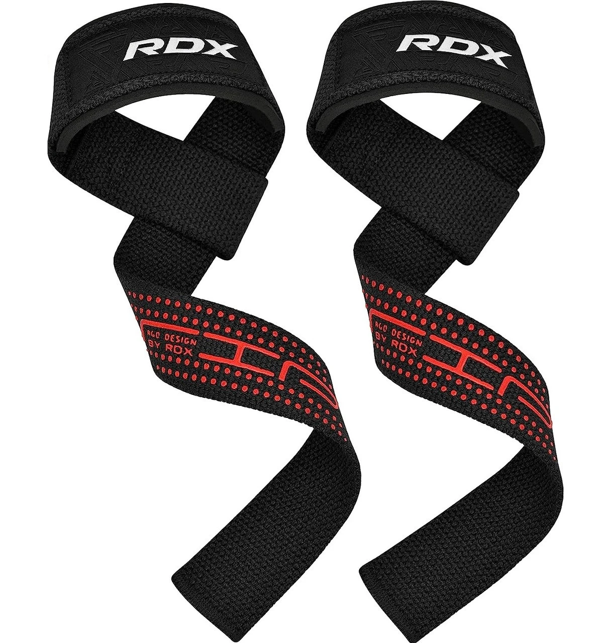 Лямки для тяги RDX S4 Gym Cotton Gel Straps Black Plus — фото 3