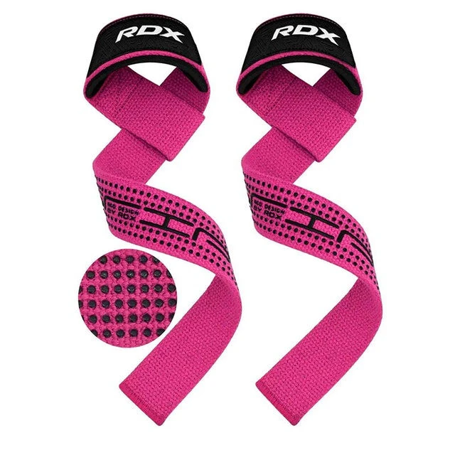Лямки для тяги RDX S4 Gym Cotton Gel Straps Pink Plus — фото 6