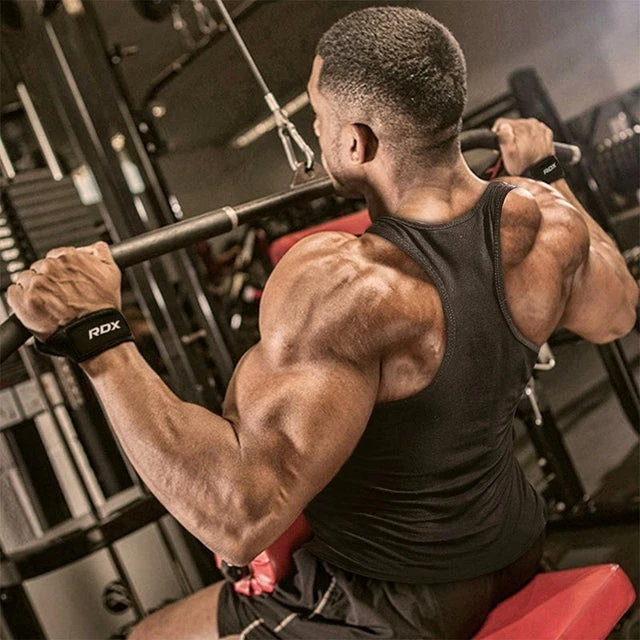 Лямки для тяги RDX S4 Gym Cotton Gel Straps Red Plus — фото 9