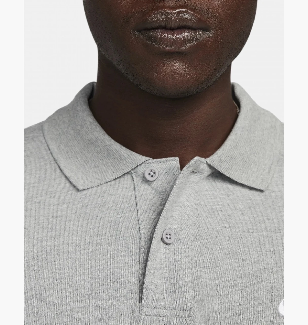 Кофта Nike Club Longsleeve-Polo Grey — фото 6
