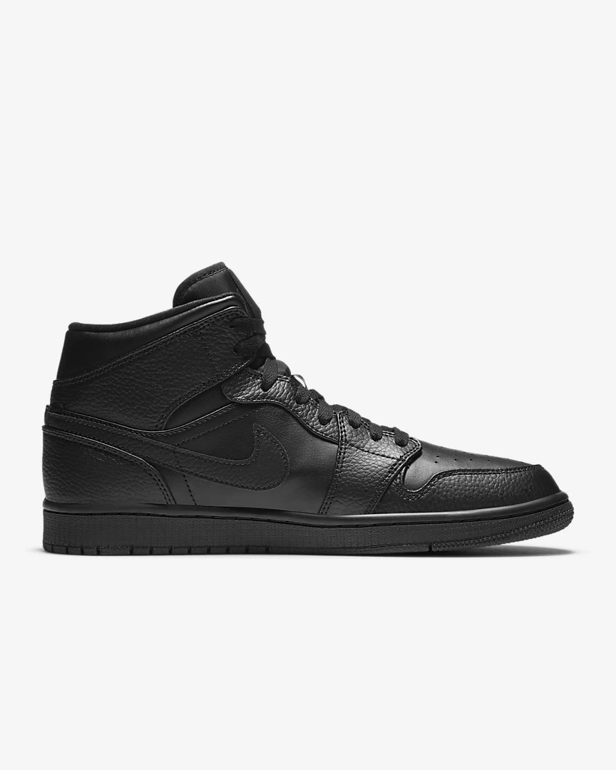 Кросівки чоловічі Jordan 1 Mid Triple Black (554724-091) — фото 1