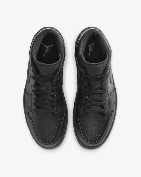 Кросівки чоловічі Jordan 1 Mid Triple Black (554724-091) — фото 5