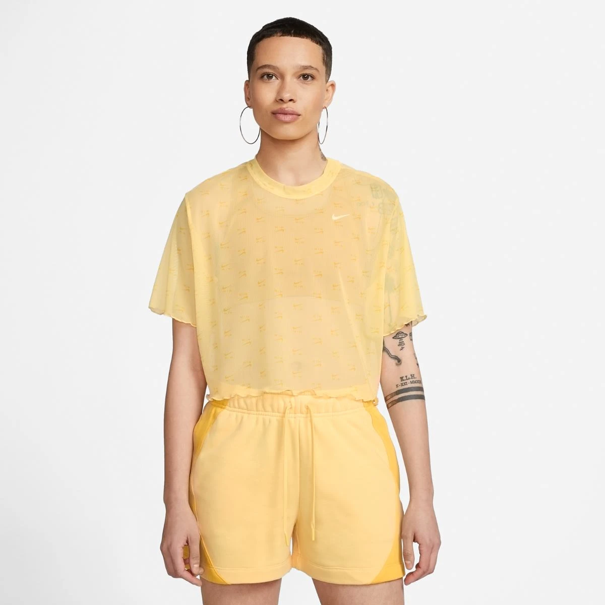 Футболка жіноча Nike Air Women's Printed Mesh Short-Sleeve Crop Top. (DV8245-795) — фото 1