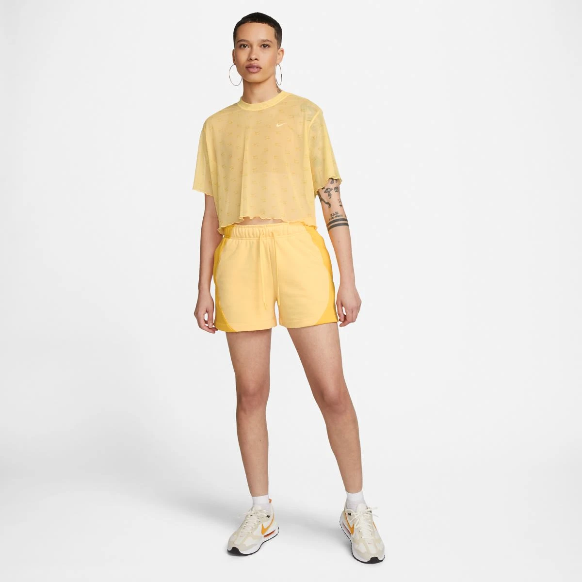 Футболка жіноча Nike Air Women's Printed Mesh Short-Sleeve Crop Top. (DV8245-795) — фото 6