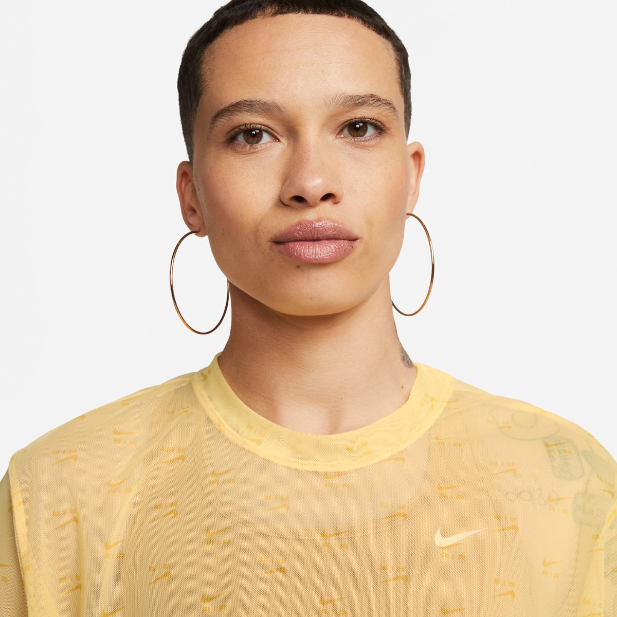 Футболка жіноча Nike Air Women's Printed Mesh Short-Sleeve Crop Top. (DV8245-795) — фото 9
