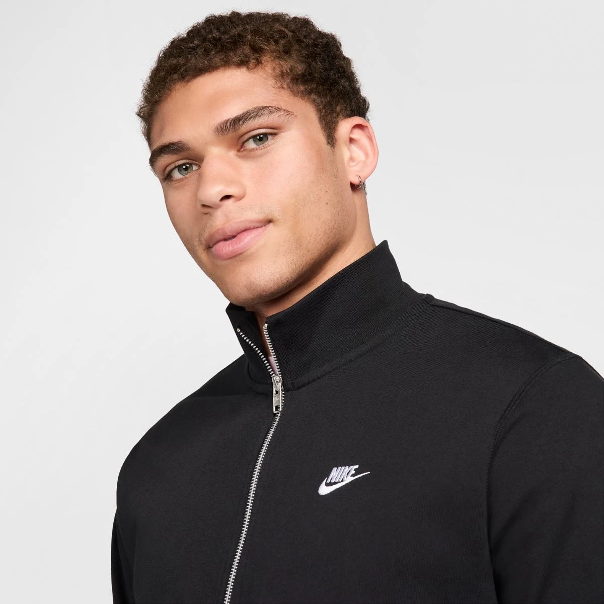 Кофта чоловіча Nike Club Knit Jacket Black (FQ3426-010) — фото 4