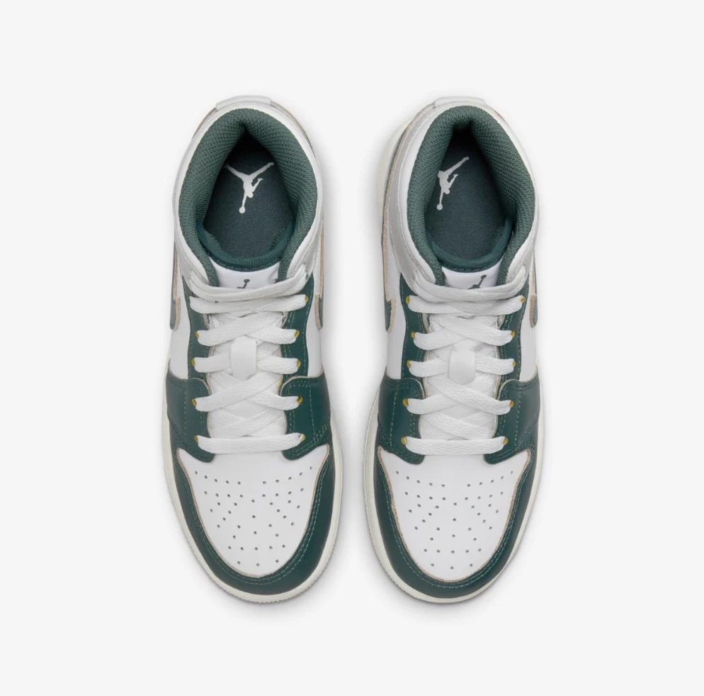 Кросівки дитячі Jordan 1 Mid Se White/Grey (FQ8088-103) — фото 13