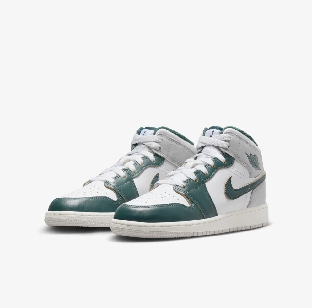 Кросівки дитячі Jordan 1 Mid Se White/Grey (FQ8088-103) — фото 6