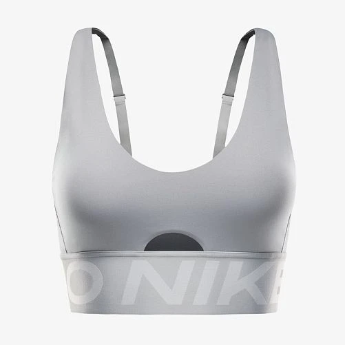 Спортивний топ жіночий Nike W Np Indy Plunge Bra Bold Grey (HF7324-077) — фото 4
