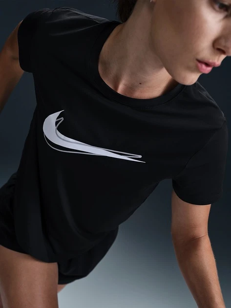 Футболка жіноча Nike One Swoosh Dri-Fit Short-Sleeve Running Top (HJ2204-010) — фото 6