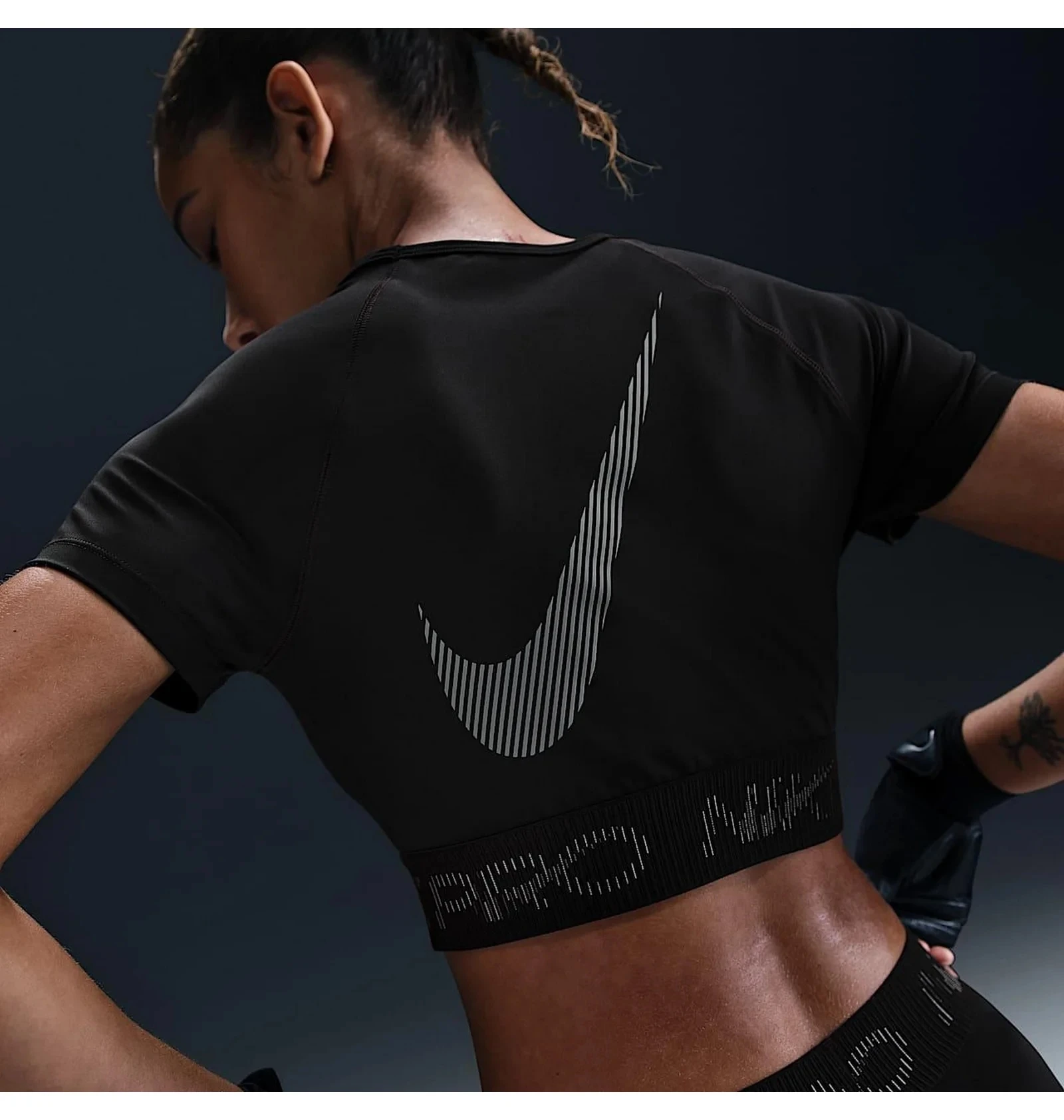 Спортивний топ жіночий Nike Np Dri-Fit Ss Crop Top Tt Gx Black (HM6369-010) — фото 5