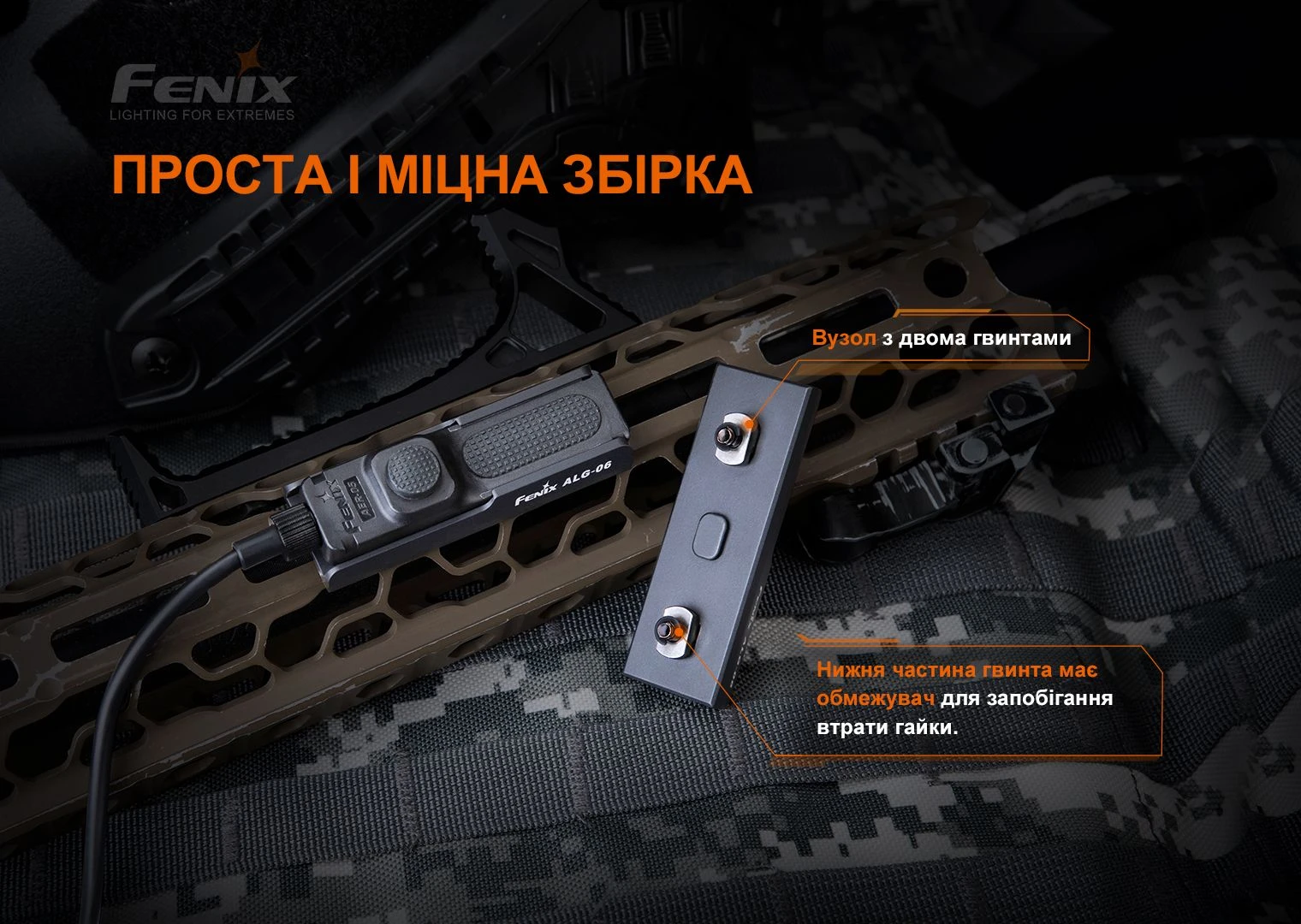 Кріплення на зброю для виносної кнопки Fenix ALG-06 — фото 6