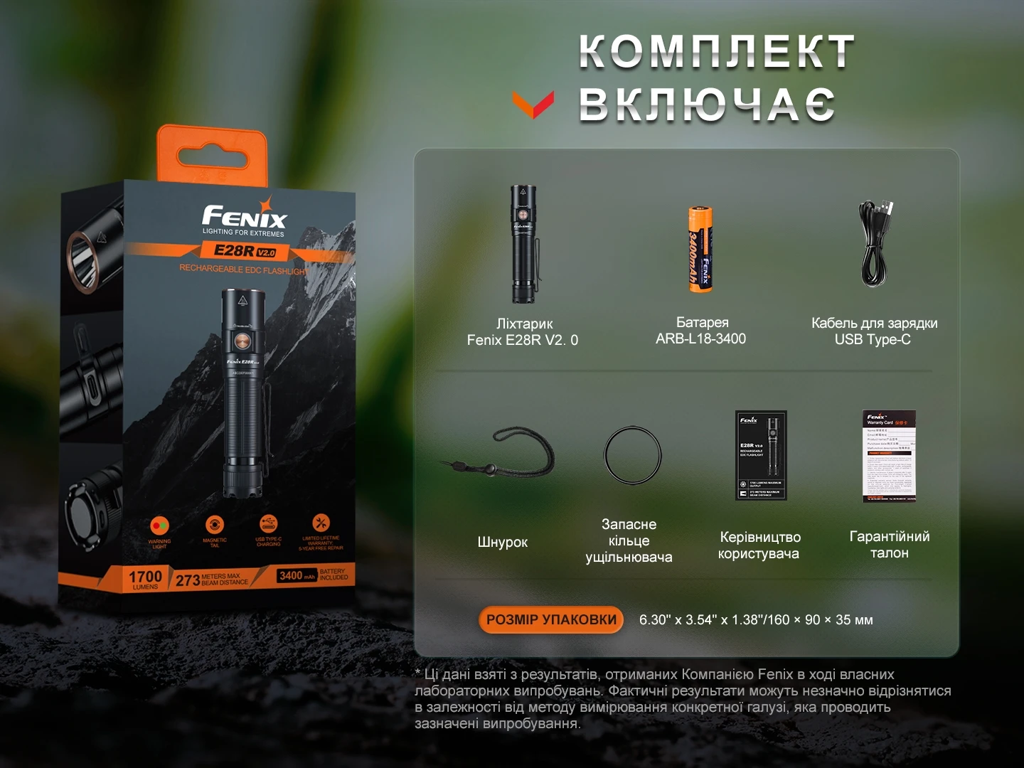 Ліхтар ручний Fenix E28R V2.0 — фото 21