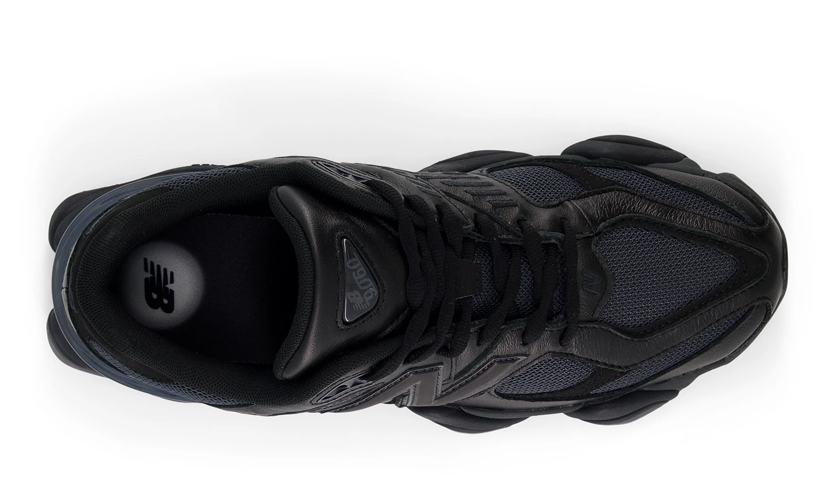 Кросівки чоловічі New Balance 9060 'Triple Black Leather' — фото 5