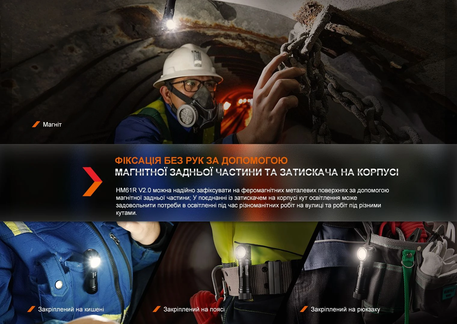 Мультиліхтар Fenix HM61R V2.0 — фото 12