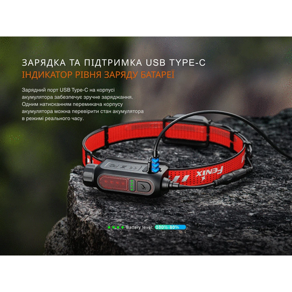 Ліхтар налобний Fenix HP12R-TRd червоний — фото 17