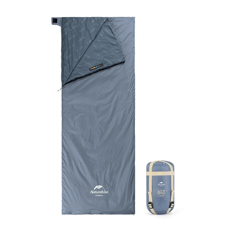 Спальник надлегкий Naturehike Ultralight LW180 NH21MSD09 правий, (15°C), p-p XL, сіро-синій — фото 1