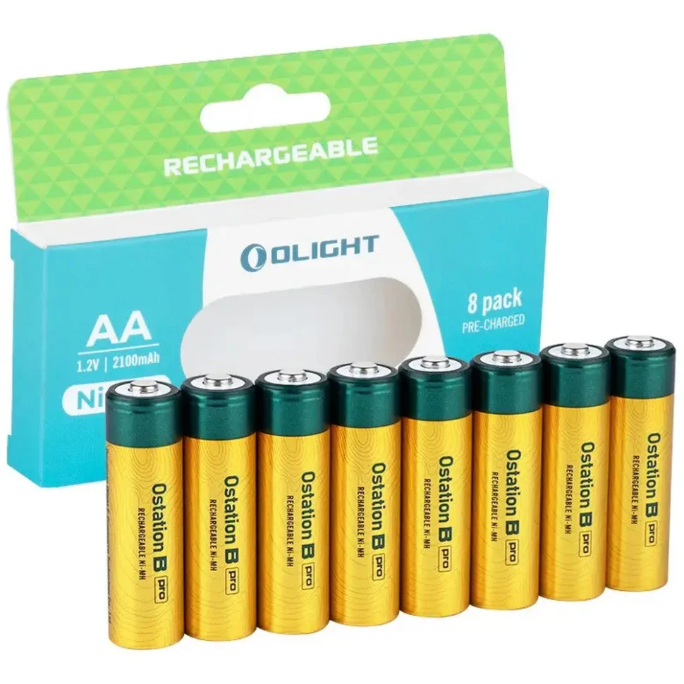 Набір акумуляторів Olight B Pro AA 2100 mAh. 8 шт — фото 6