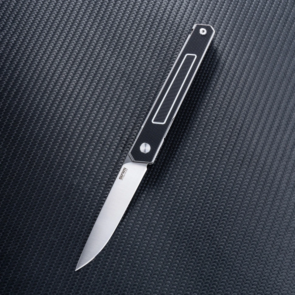 Ніж складаний туристичний SRM Swift 125L-GB (8 см) 12C27 / G10 чорний — фото 7