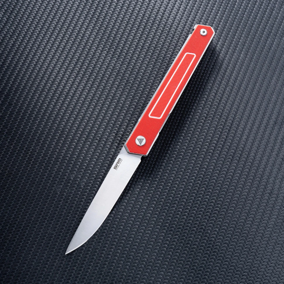 Ніж складаний туристичний SRM Swift 125L-GR (8 см) 12C27 / G10 червоний — фото 7
