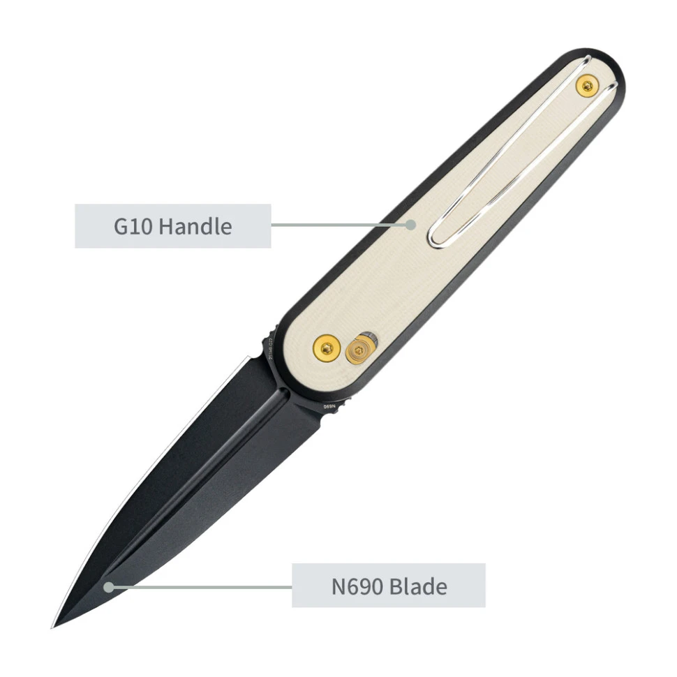 Ніж складаний кишеньковий SRM Twin 251MB-GT2 (7.6 см) N690 / G10 білий — фото 8