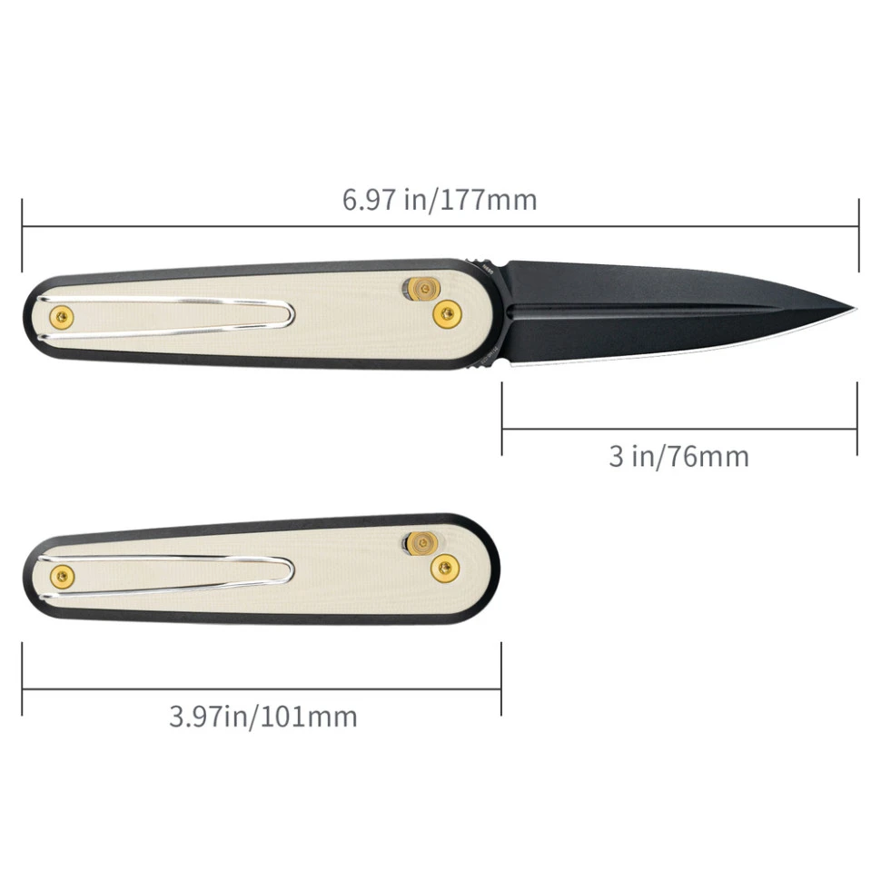 Ніж складаний кишеньковий SRM Twin 251MB-GT2 (7.6 см) N690 / G10 білий — фото 9