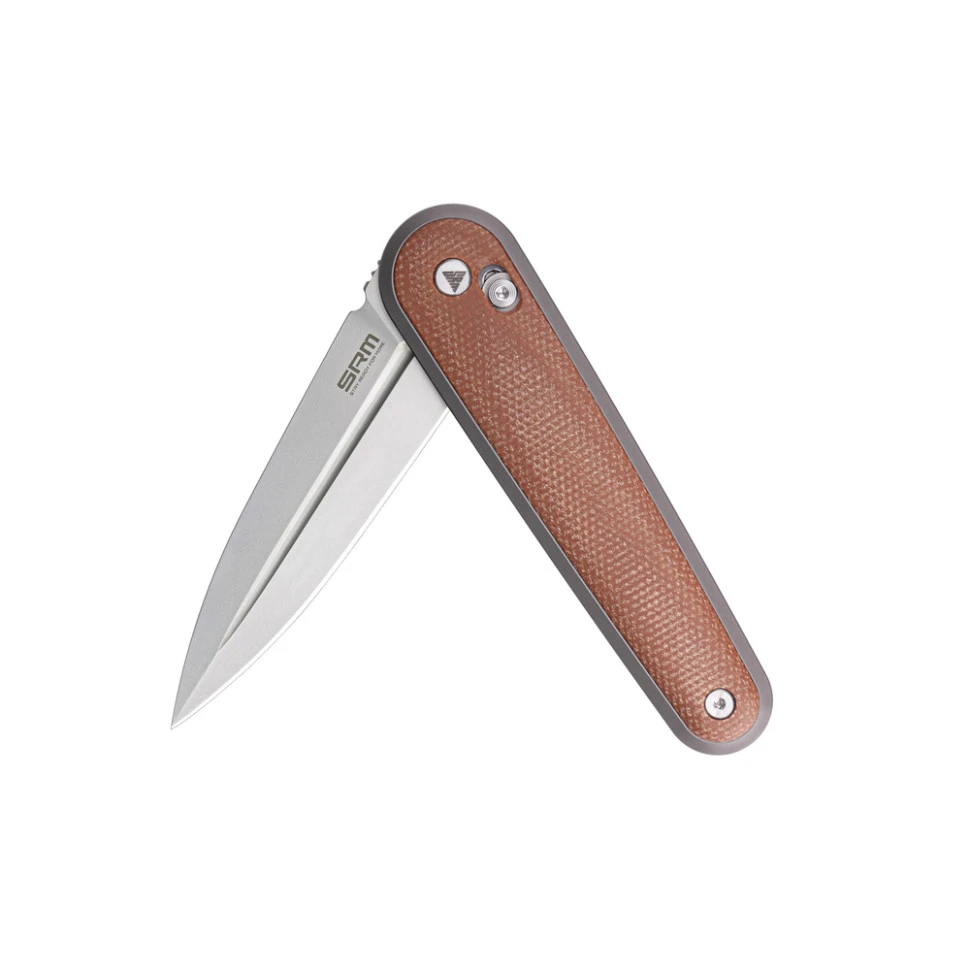 Ніж складаний кишеньковий SRM Twin 251MB-MN (7.6 см) N690 / Micarta коричневий — фото 12