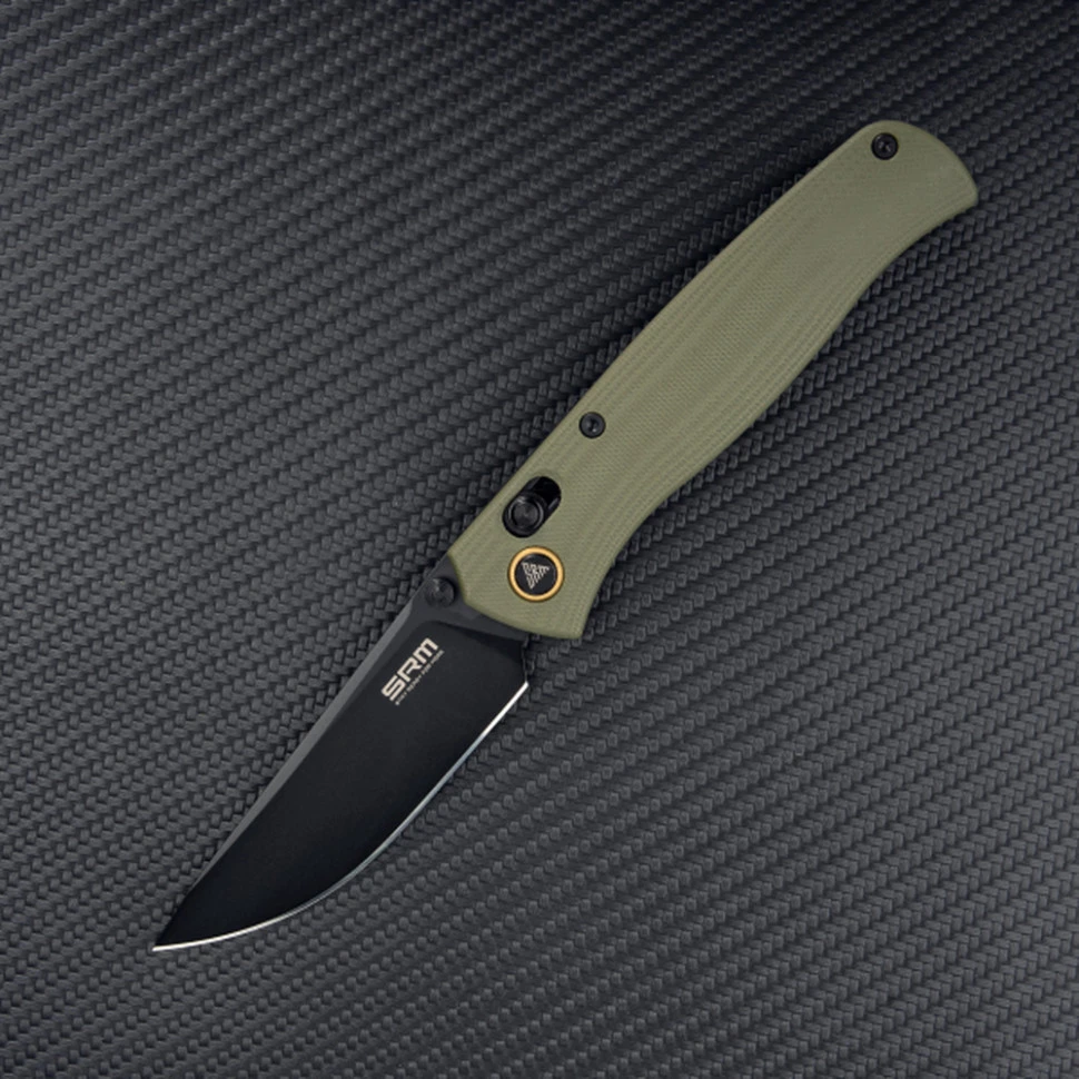 Ніж складаний туристичний SRM Medal 255L-GP2 (8.2 см) 10Cr / G10 зелений — фото 5