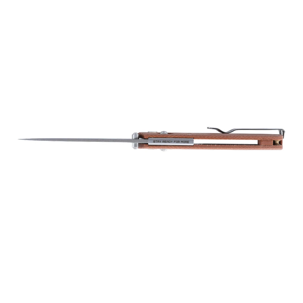 Ніж складаний туристичний SRM Medal 255L-MN (8.2 см) 10Cr / Micarta коричневий — фото 5