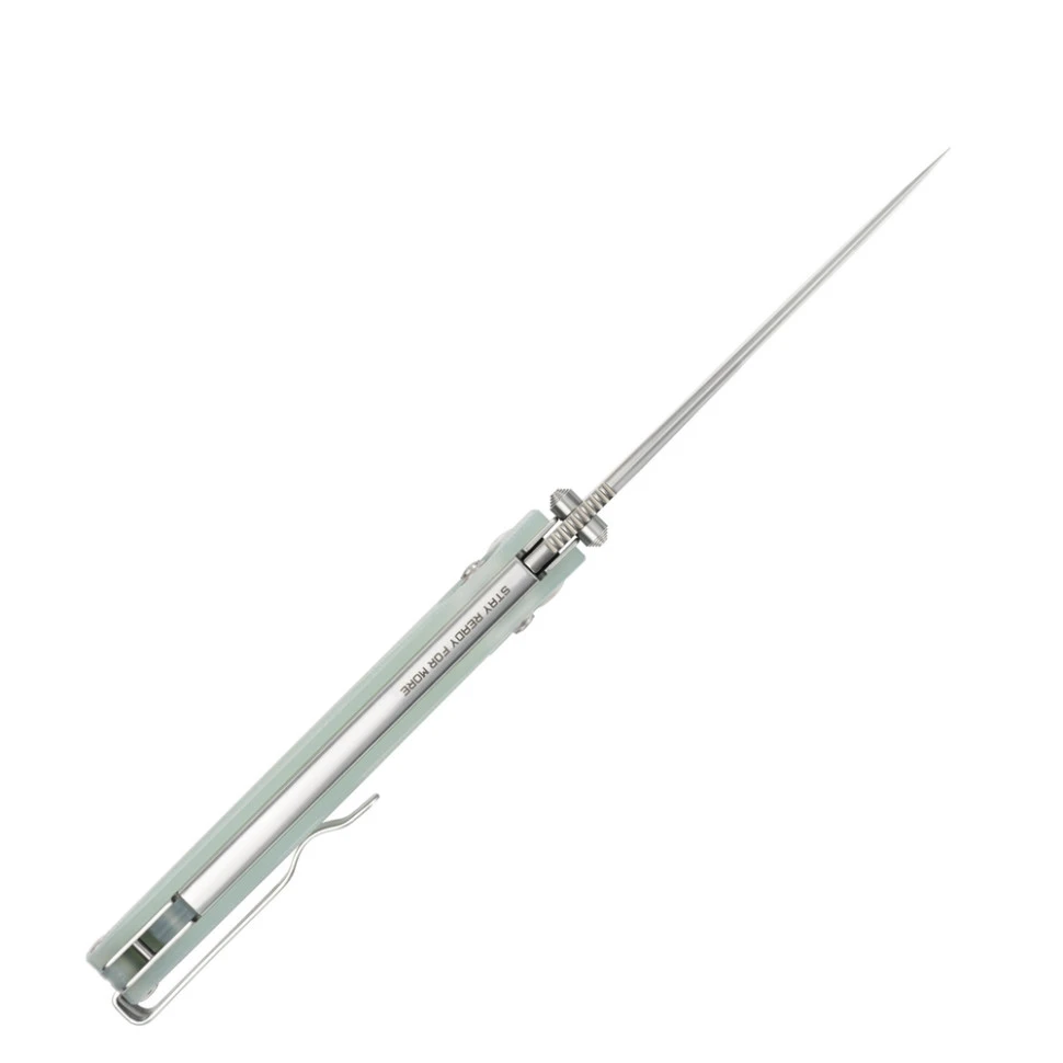 Ніж складаний туристичний SRM Terrier 258L-GC (9.3 см) D2 / G10 біло-зелений — фото 4