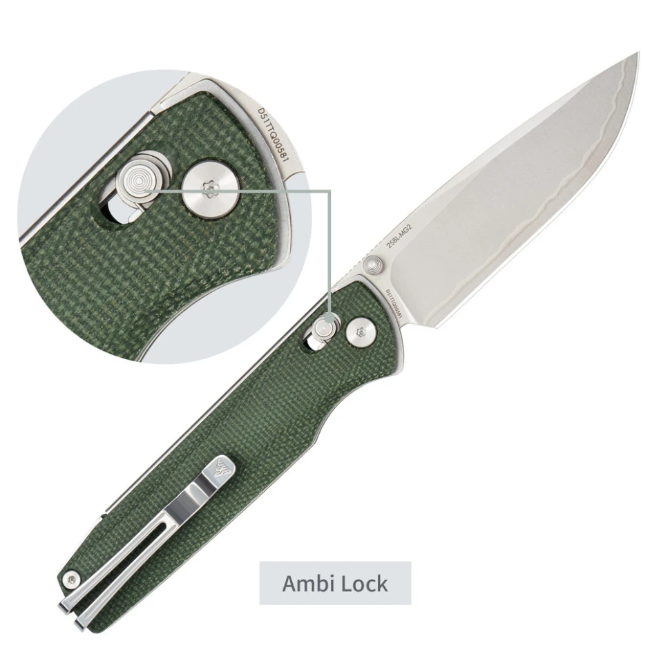Ніж складаний туристичний SRM Terrier 258L-MG2 (9.3 см) 140Cr / Micarta зелений — фото 15