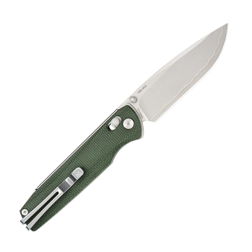 Ніж складаний туристичний SRM Terrier 258L-MG2 (9.3 см) 140Cr / Micarta зелений — фото 3