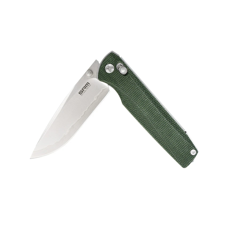Ніж складаний туристичний SRM Terrier 258L-MG2 (9.3 см) 140Cr / Micarta зелений — фото 9