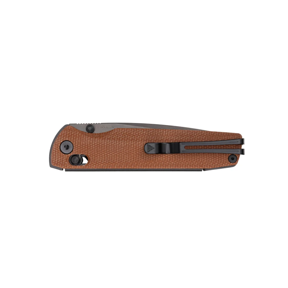 Ніж складаний туристичний SRM Terrier 258L-MN2 (9.3 см) 140Cr / Micarta коричневий — фото 6