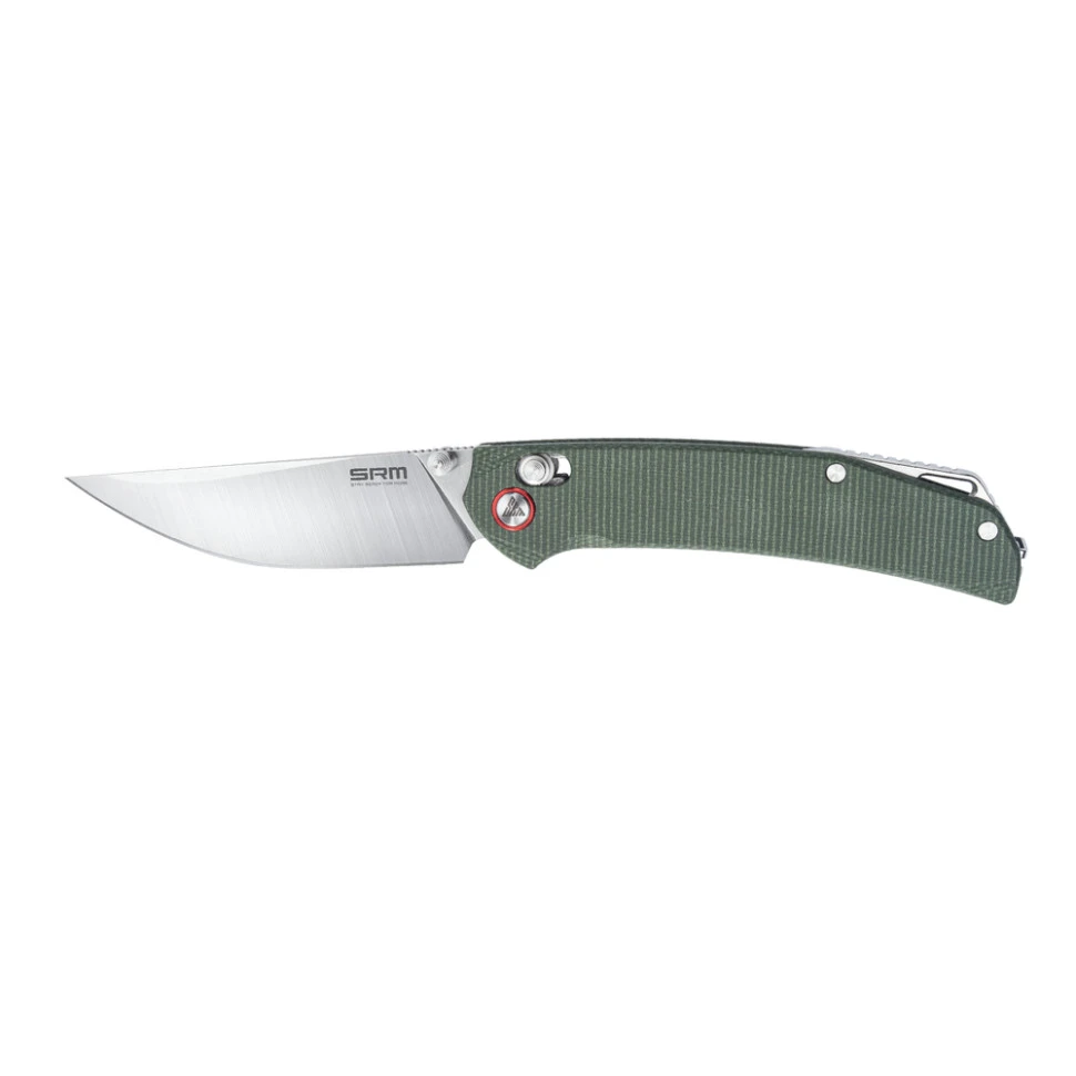 Ніж складаний туристичний SRM Asika 411L-MG (8.8 см) 14C28N / Micarta зелений — фото 2