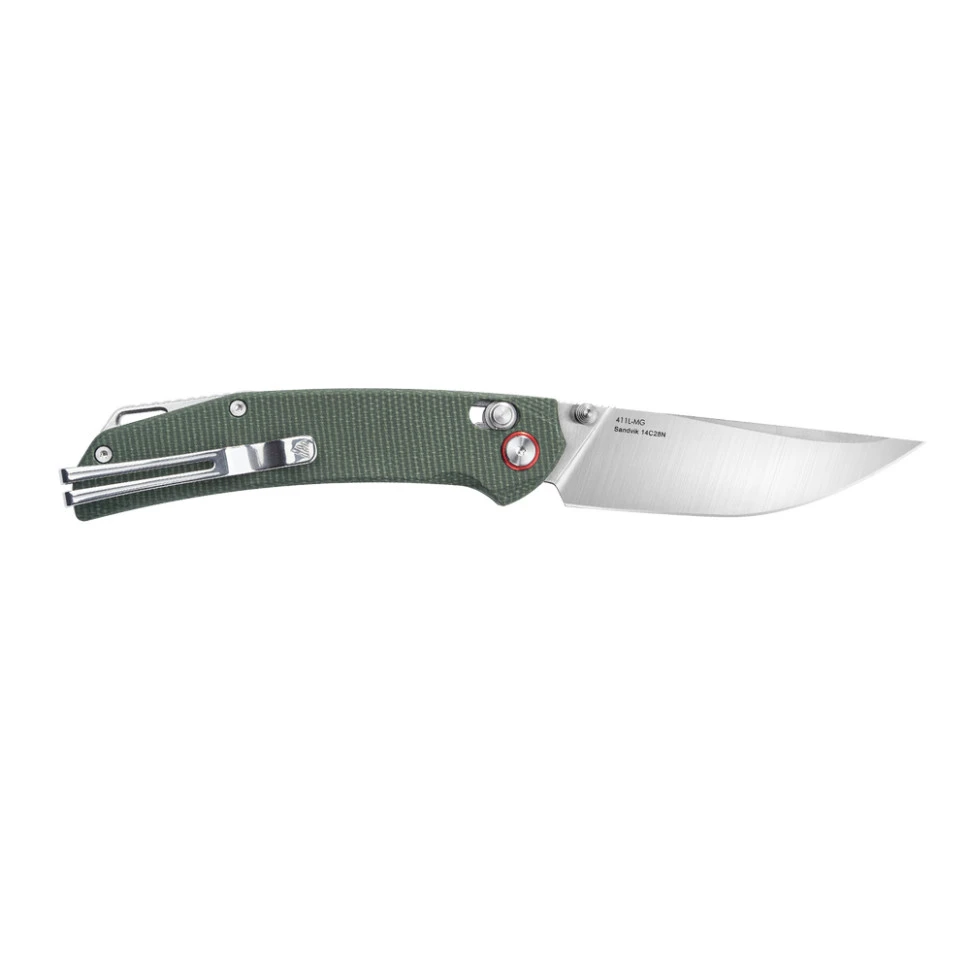 Ніж складаний туристичний SRM Asika 411L-MG (8.8 см) 14C28N / Micarta зелений — фото 3