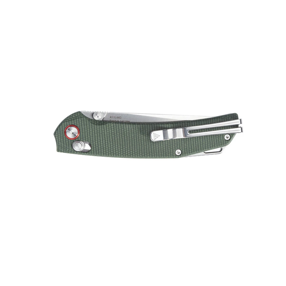 Ніж складаний туристичний SRM Asika 411L-MG (8.8 см) 14C28N / Micarta зелений — фото 4