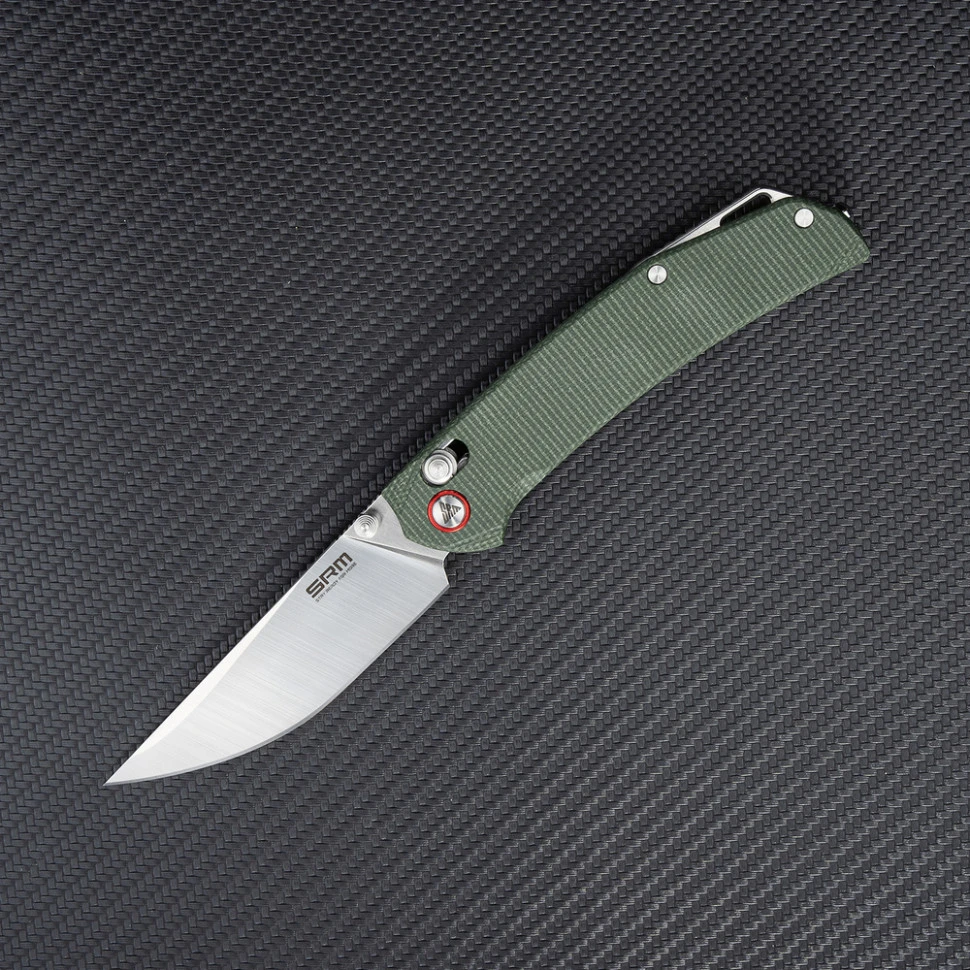 Ніж складаний туристичний SRM Asika 411L-MG (8.8 см) 14C28N / Micarta зелений — фото 5
