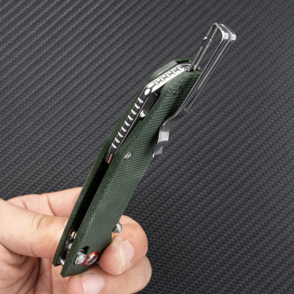 Ніж складаний туристичний SRM Asika 411L-MG (8.8 см) 14C28N / Micarta зелений — фото 8