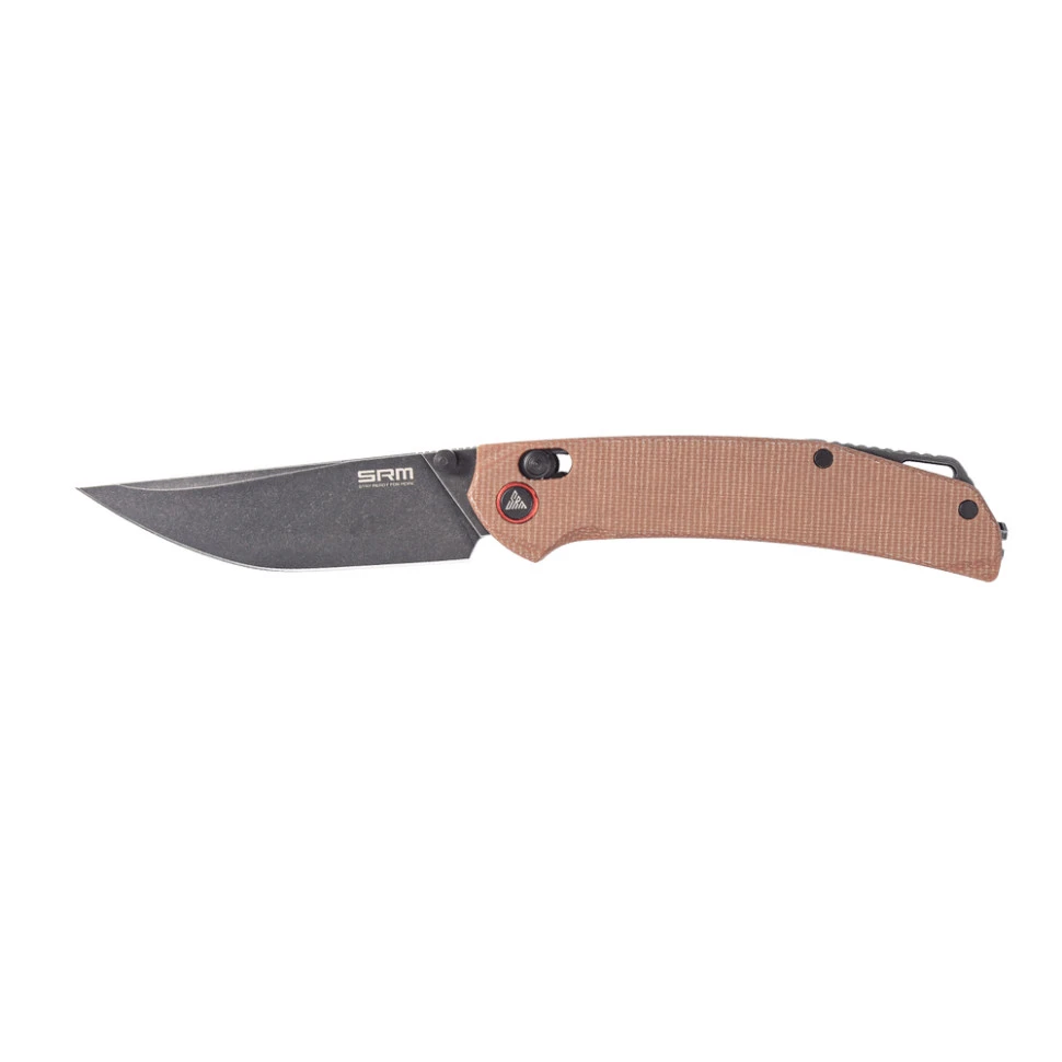 Ніж складаний туристичний SRM Asika 411L-MN (8.8 см) 14C28N / Micarta коричневий — фото 2