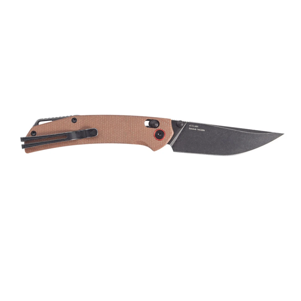 Ніж складаний туристичний SRM Asika 411L-MN (8.8 см) 14C28N / Micarta коричневий — фото 3