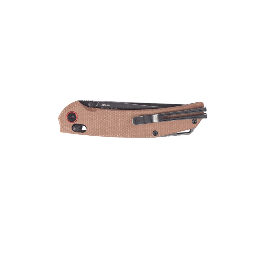 Ніж складаний туристичний SRM Asika 411L-MN (8.8 см) 14C28N / Micarta коричневий — фото 4