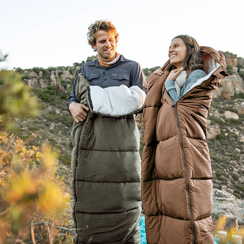 Спальник з капюшоном Naturehike U350 NH20MSD07, (1°C), лівий, коричневий — фото 6