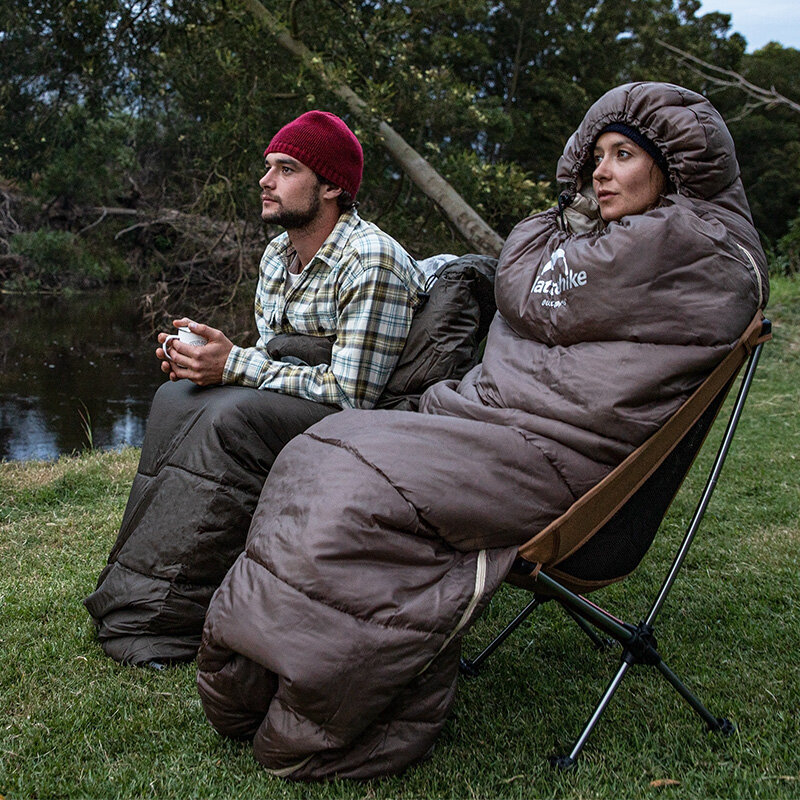 Спальник з капюшоном Naturehike U350 NH20MSD07, (1°C), лівий, коричневий — фото 7