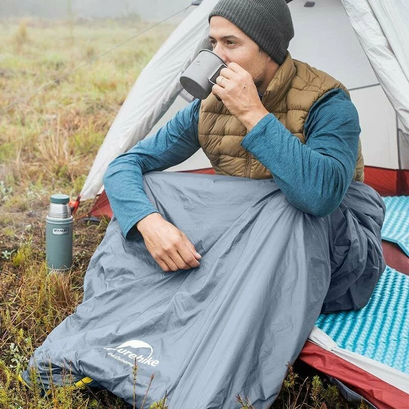 Спальник надлегкий Naturehike Summer LW180 NH21MSD09 правий, (15°C), p-p XL,  коричневий — фото 2