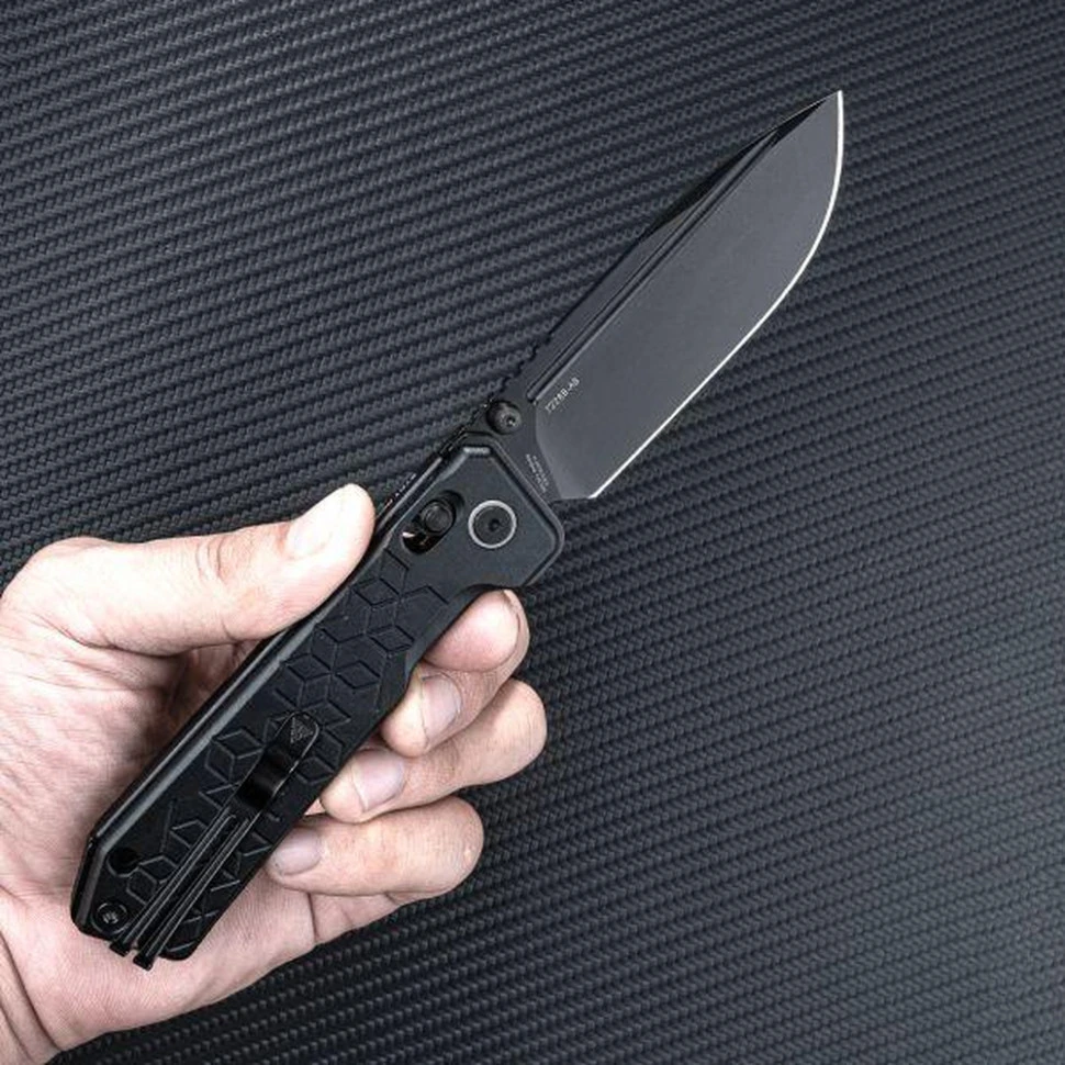 Ніж складаний туристичний SRM Rubik 7228B-AB2 (8.7 см) 14C28N / алюміній чорний (Anti-Loosening Pivot) — фото 4